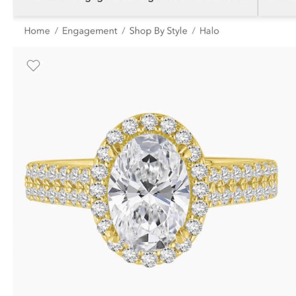 14kt yellow gold engagement ring w/ 1 oval brilliant cut lab diamond 1.5 carat - Picture 3 of 10